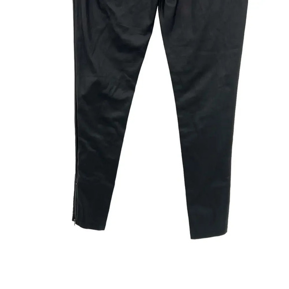 Polly Black Faux Leather Coated Skinny Ankle Zip‎ Pants Size 8 - Picture 8 of 11